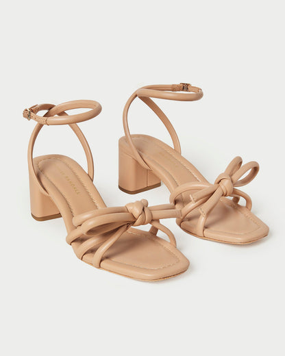 Women Loeffler Randall Mikel Dune Bow Mid-Heel Sandal