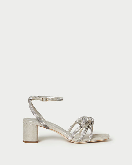 Women Loeffler Randall Mikel Cappuccino Bow Mid-Heel Sandal