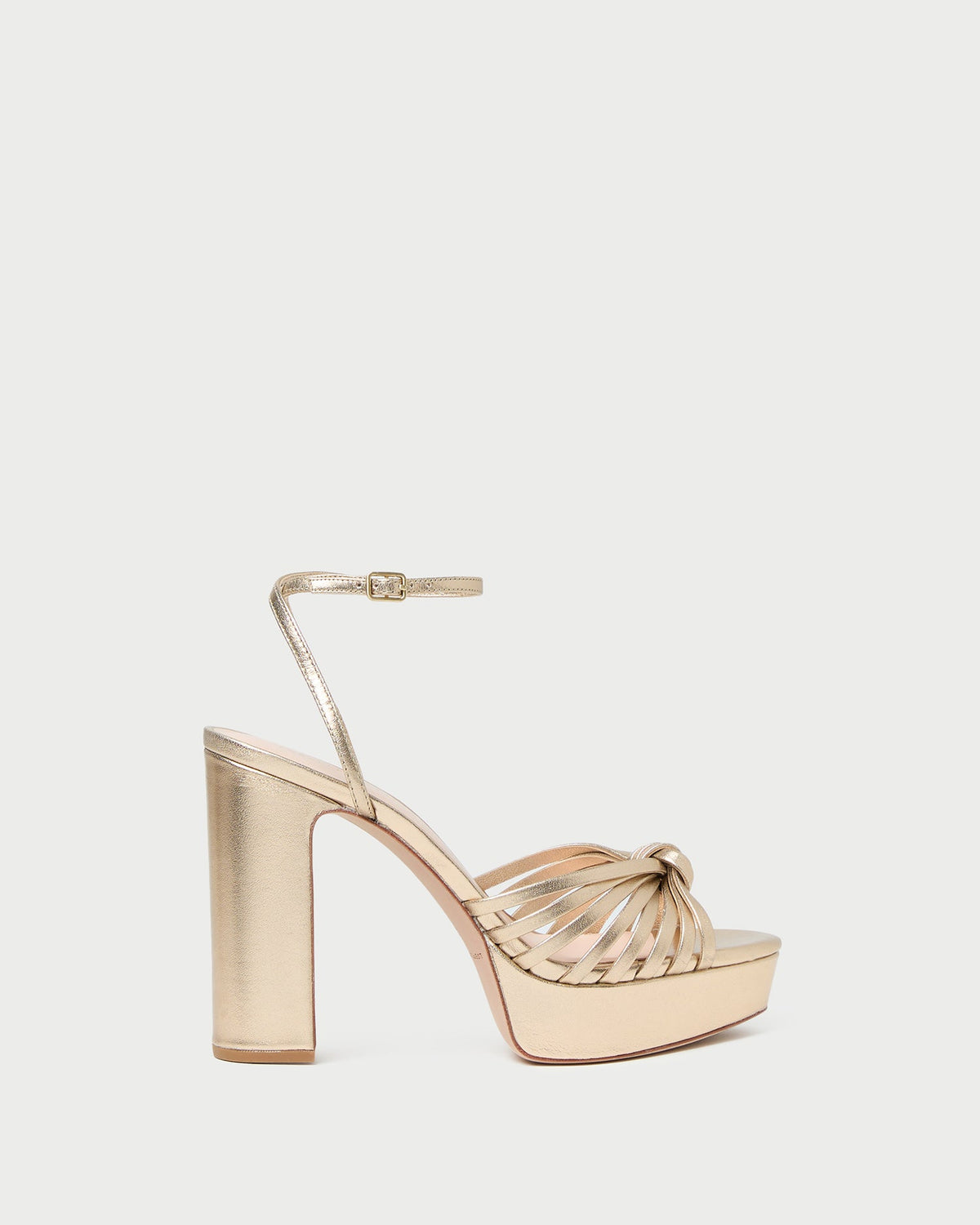 Women Loeffler Randall Rivka Champagne Knot Platform Sandal
