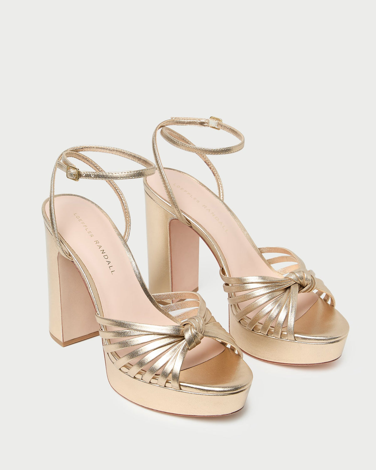 Women Loeffler Randall Rivka Champagne Knot Platform Sandal