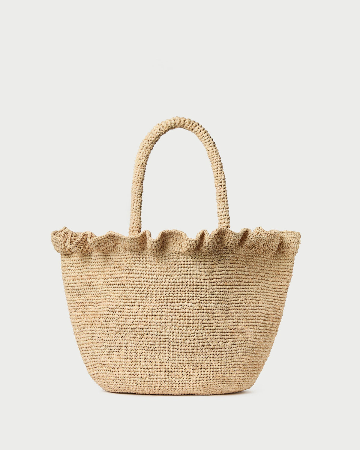 Women Loeffler Randall Cyrus Natural Ruffled Woven Tote