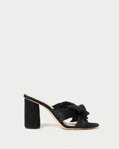 Women Loeffler Randall Penny Black Pleated Bow Heel