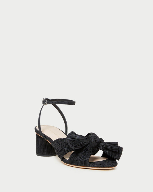 Women Loeffler Randall Dahlia Black Pleated Bow Heel
