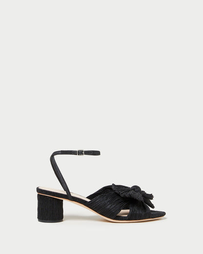 Women Loeffler Randall Dahlia Black Pleated Bow Heel