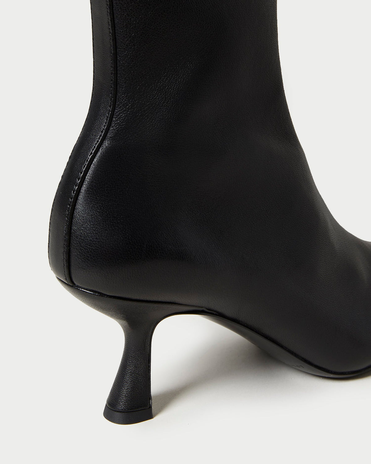 Women Loeffler Randall Thandy Black Leather Curved Heel Bootie