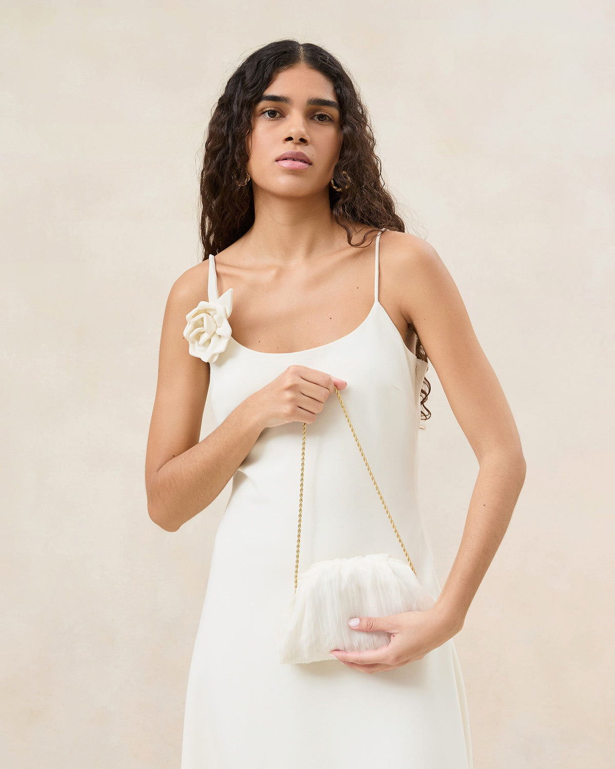 Women Loeffler Randall Bailey Pearl Pleated Dome Clutch