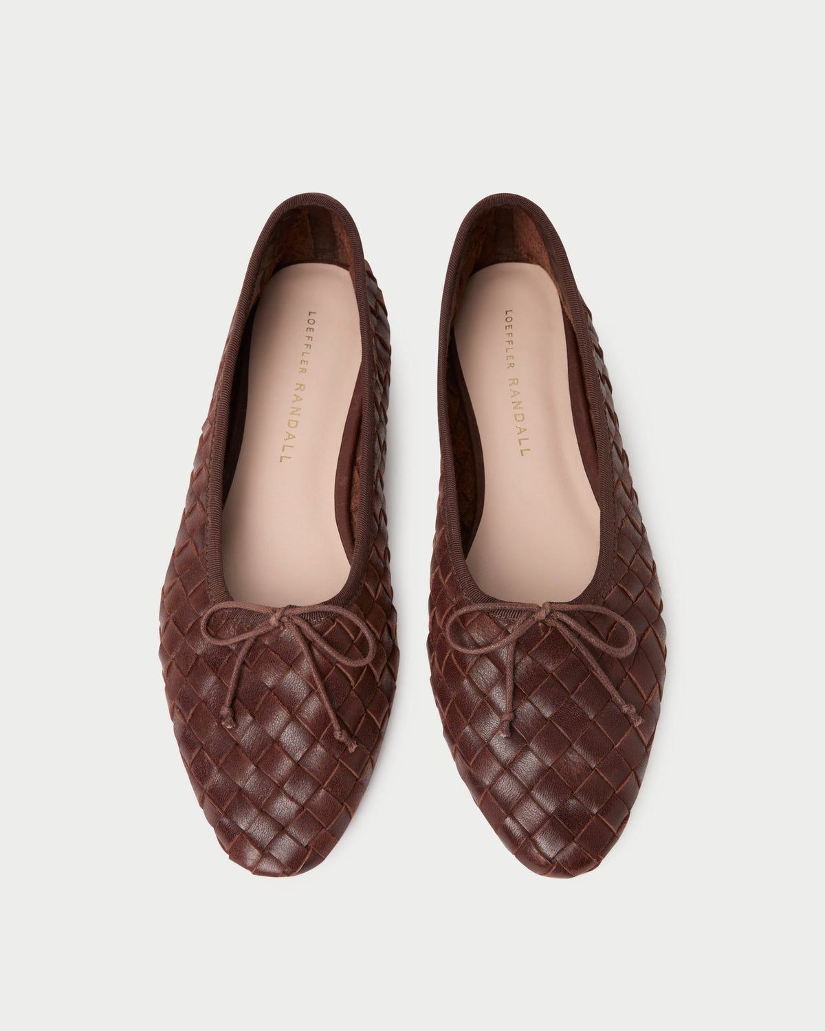 Women Loeffler Randall Landry Chocolate Woven Ballet Flat