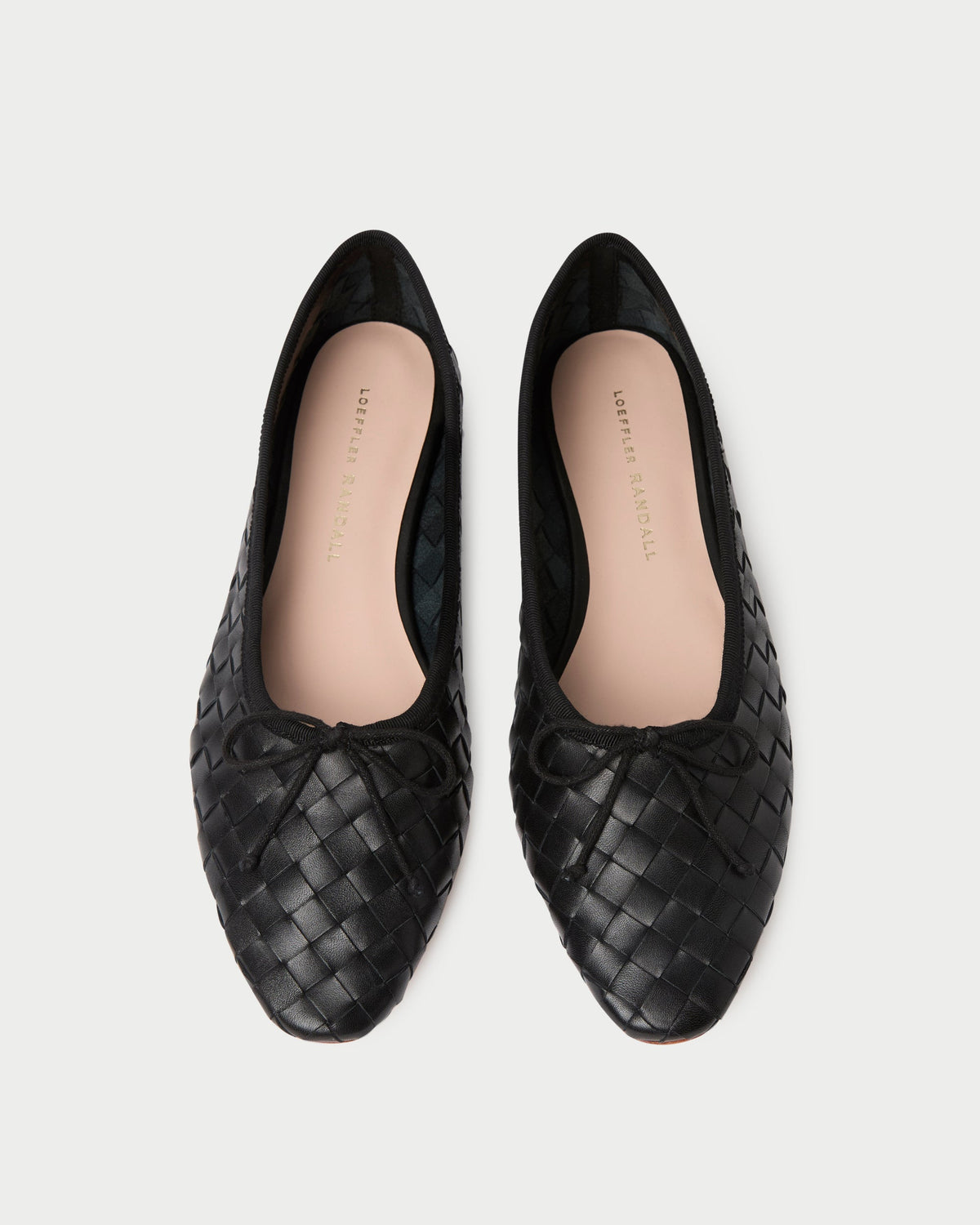 Women Loeffler Randall Landry Black Woven Ballet Flat