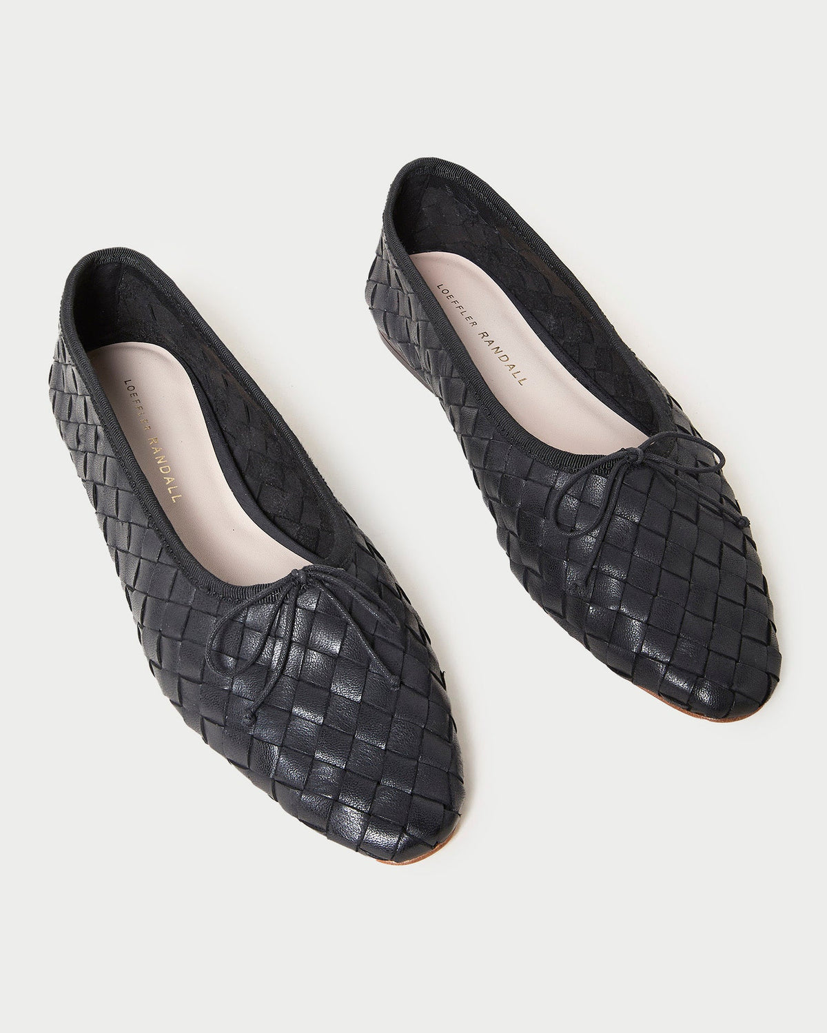 Women Loeffler Randall Landry Black Woven Ballet Flat