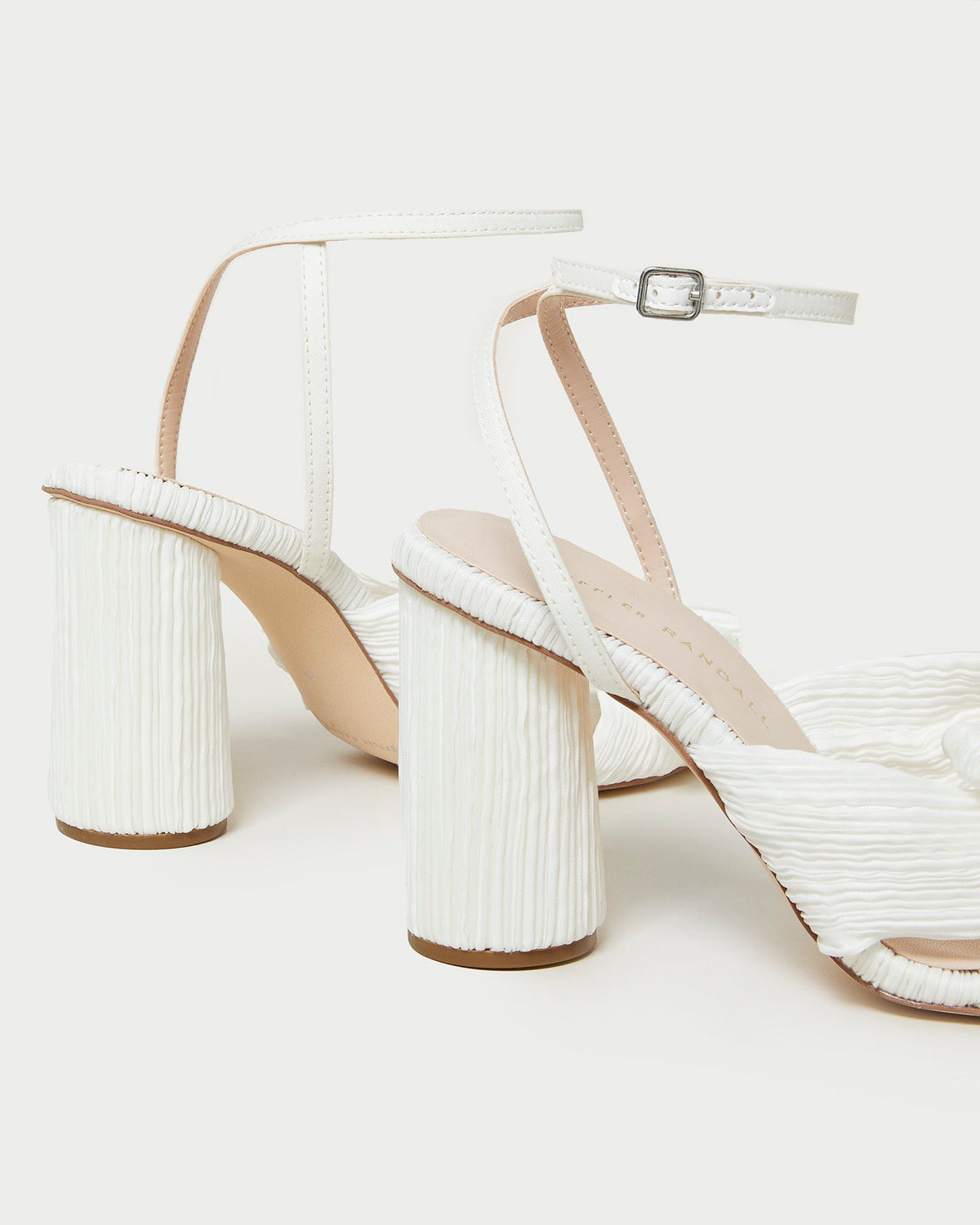 Women Loeffler Randall Camellia White Pleated Bow Heel