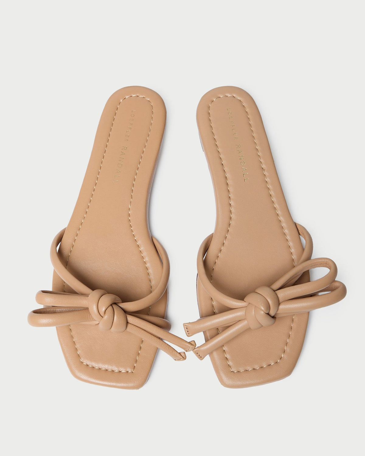 Women Loeffler Randall Hadley Dune Leather Bow Sandal