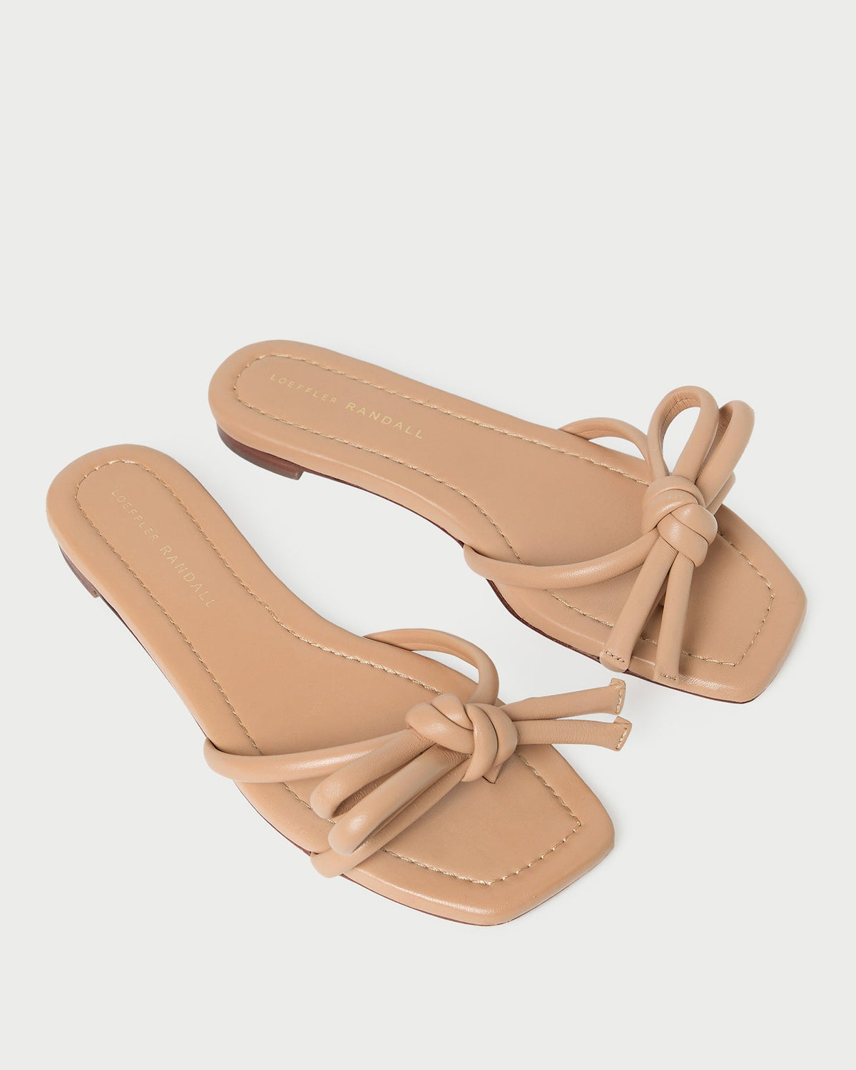 Women Loeffler Randall Hadley Dune Leather Bow Sandal