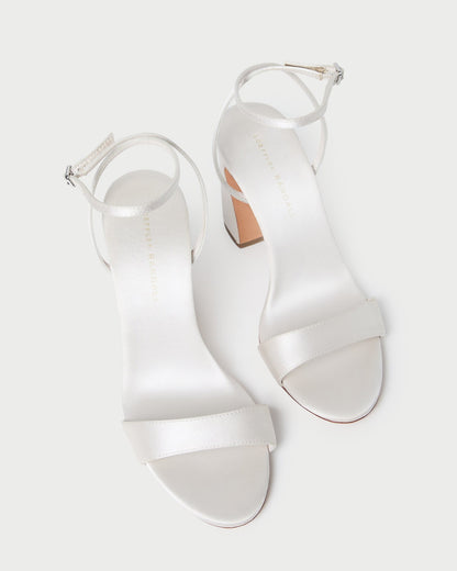 Women Loeffler Randall Malia Cream Curved-Heel Sandal