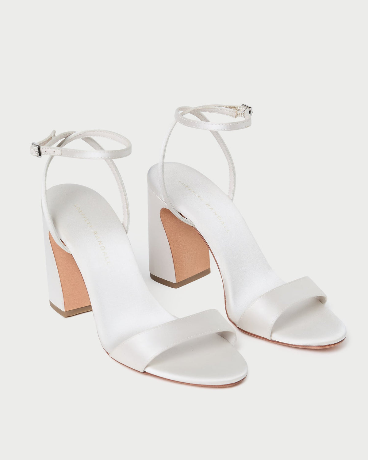 Women Loeffler Randall Malia Cream Curved-Heel Sandal
