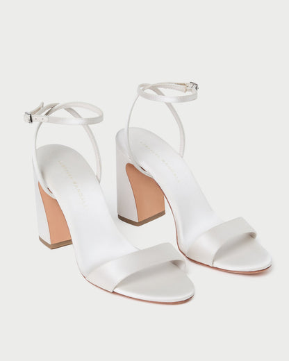 Women Loeffler Randall Malia Cream Curved-Heel Sandal