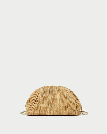 Women Loeffler Randall Bailey Natural Pleated Dome Clutch