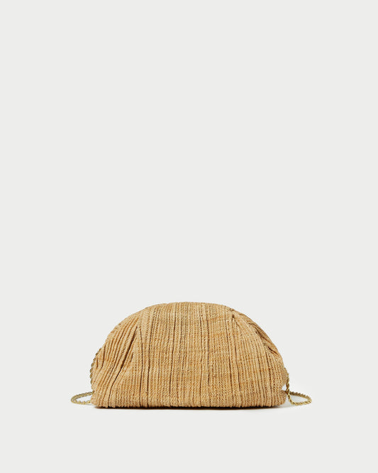 Women Loeffler Randall Bailey Natural Pleated Dome Clutch