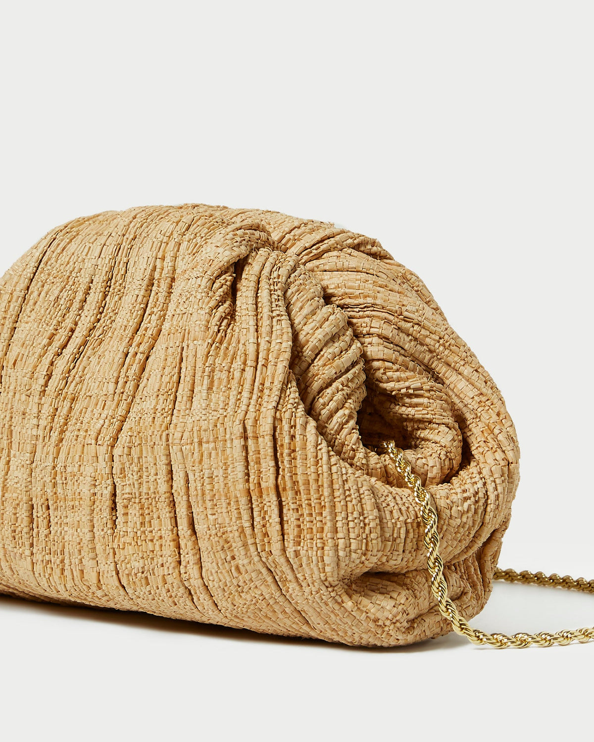 Women Loeffler Randall Bailey Natural Pleated Dome Clutch