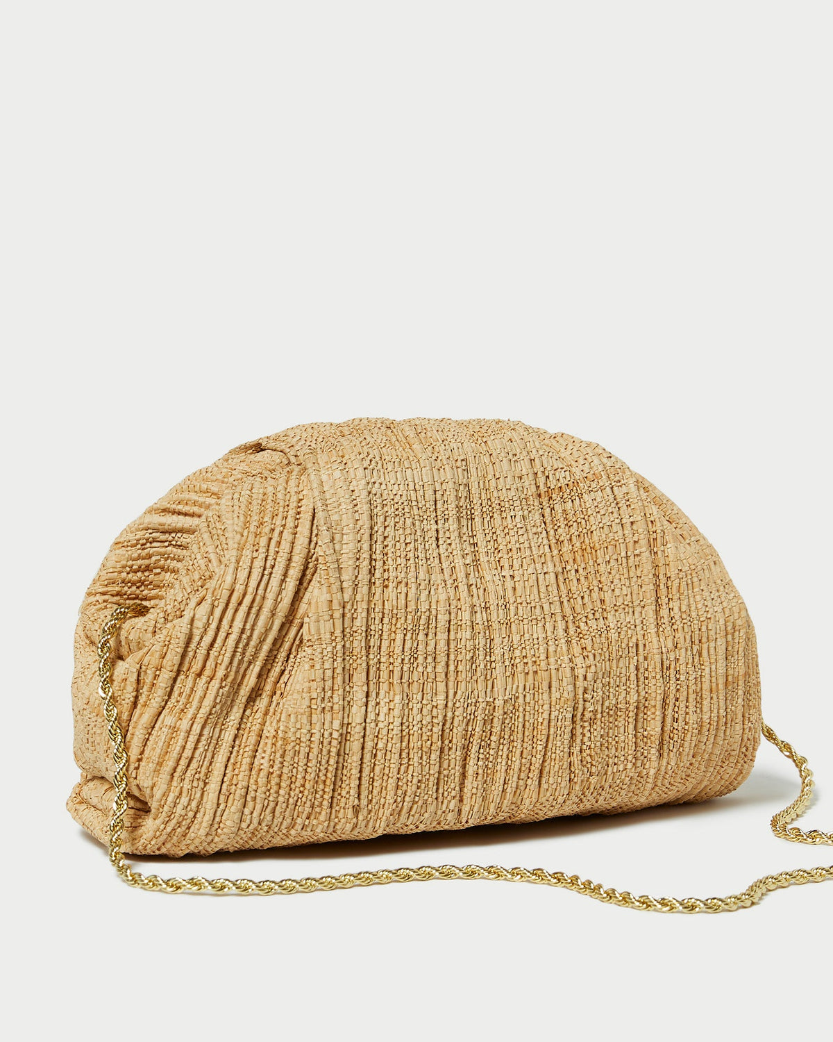 Women Loeffler Randall Bailey Natural Pleated Dome Clutch