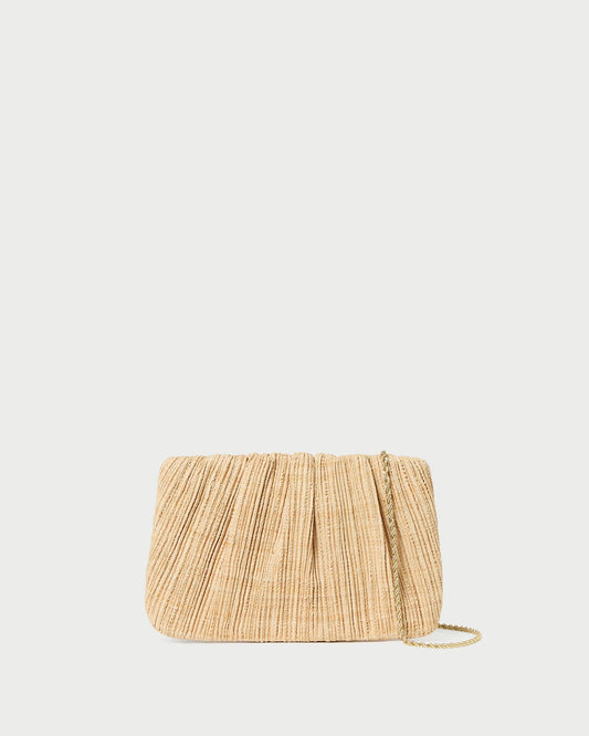 Women Loeffler Randall Brit Natural Flat Pleated Clutch
