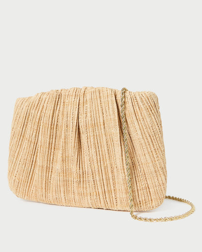Women Loeffler Randall Brit Natural Flat Pleated Clutch
