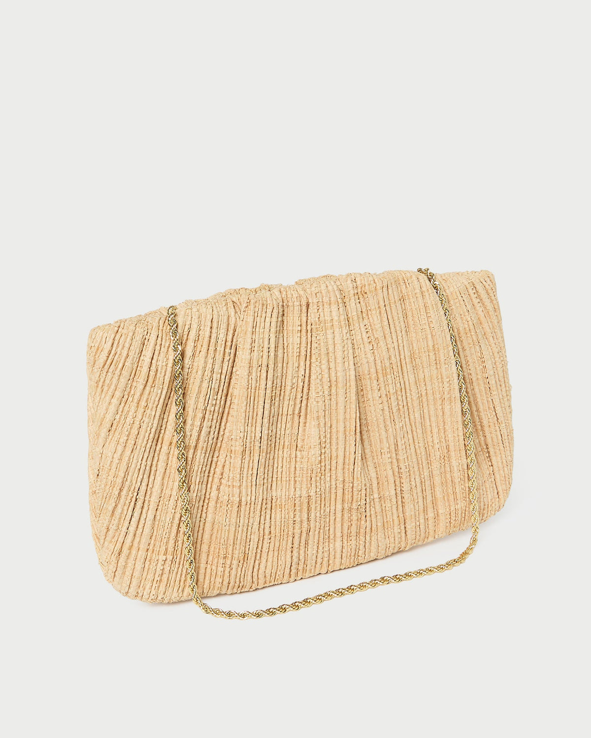 Women Loeffler Randall Brit Natural Flat Pleated Clutch