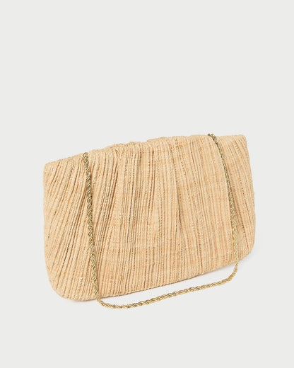 Women Loeffler Randall Brit Natural Flat Pleated Clutch