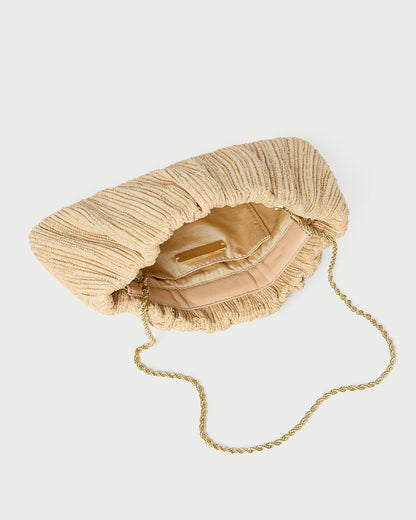 Women Loeffler Randall Brit Natural Flat Pleated Clutch