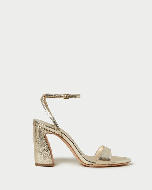 Women Loeffler Randall Malia Champagne Curved-Heel Sandal