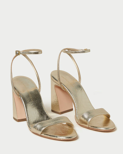 Women Loeffler Randall Malia Champagne Curved-Heel Sandal