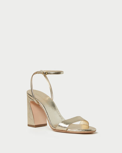 Women Loeffler Randall Malia Champagne Curved-Heel Sandal