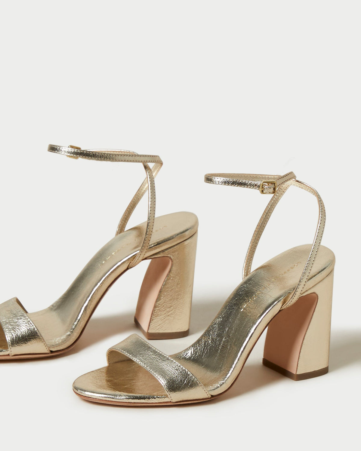Women Loeffler Randall Malia Champagne Curved-Heel Sandal