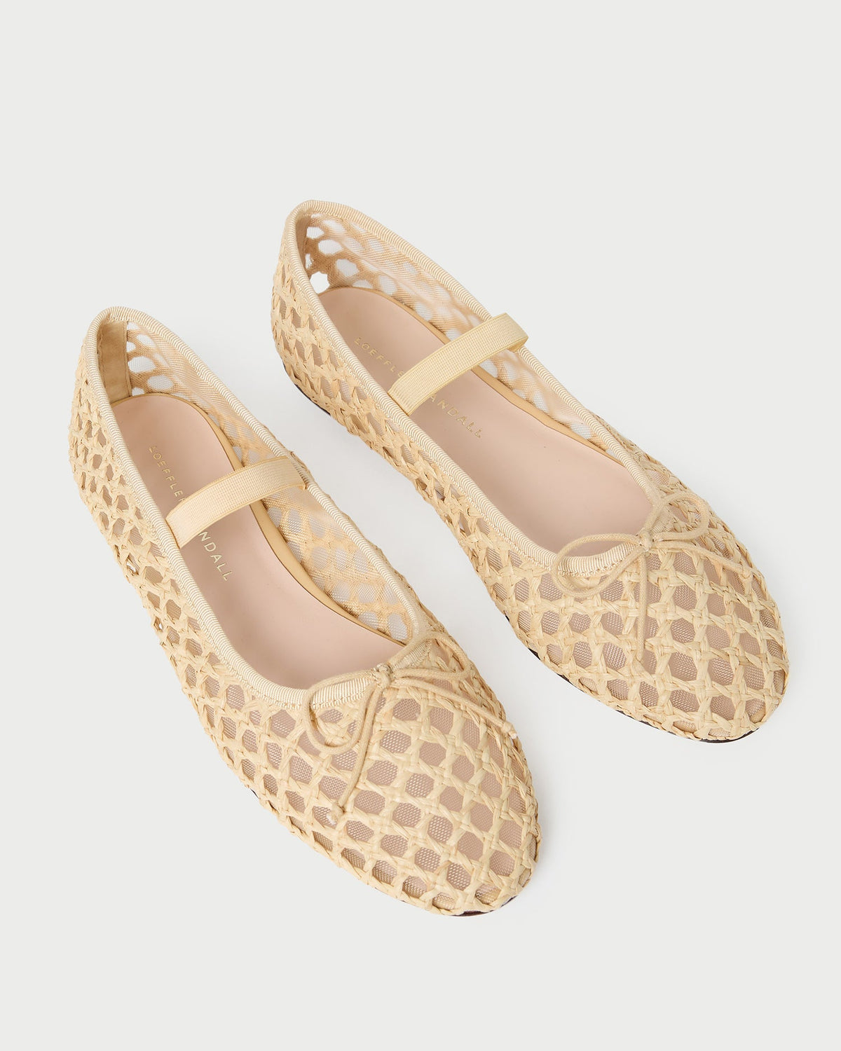 Women Loeffler Randall Leonie Natural Crochet Ballet Flat