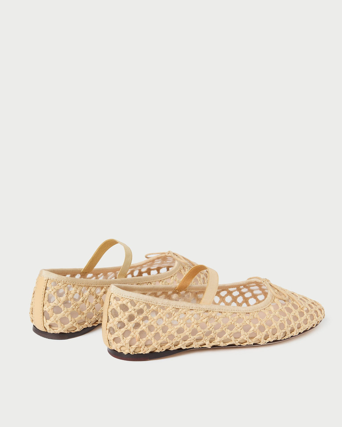 Women Loeffler Randall Leonie Natural Crochet Ballet Flat