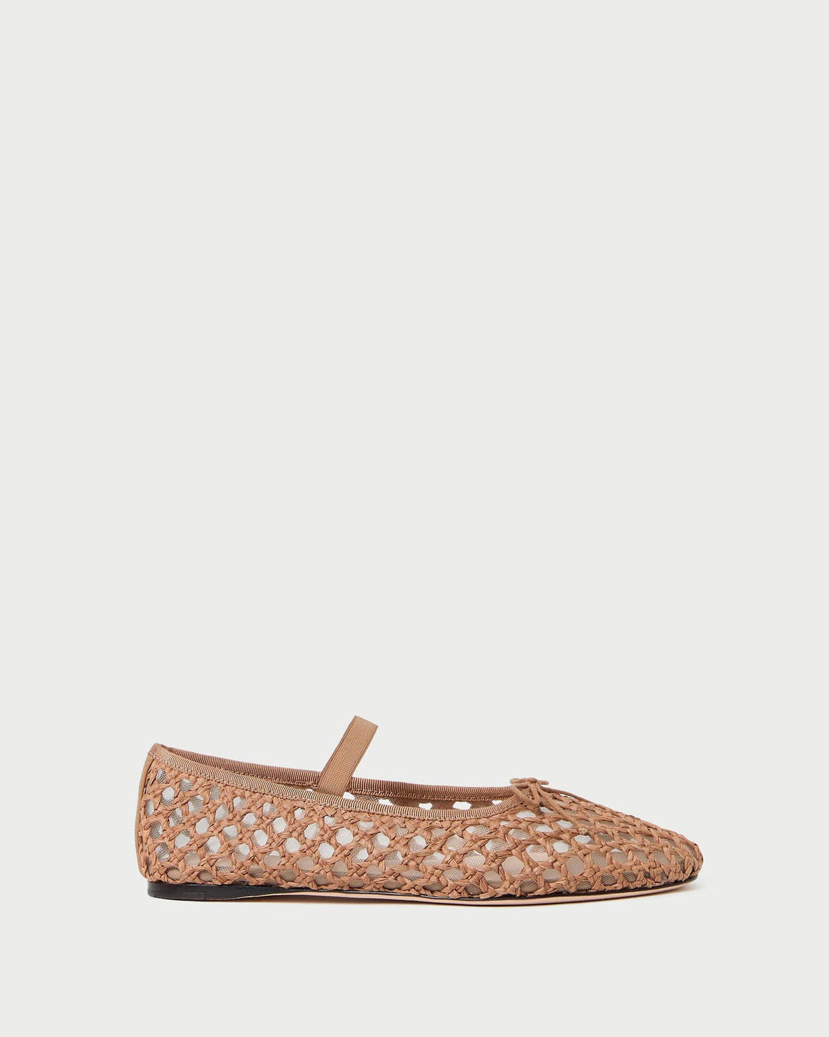 Women Loeffler Randall Leonie Brown Crochet Ballet Flat