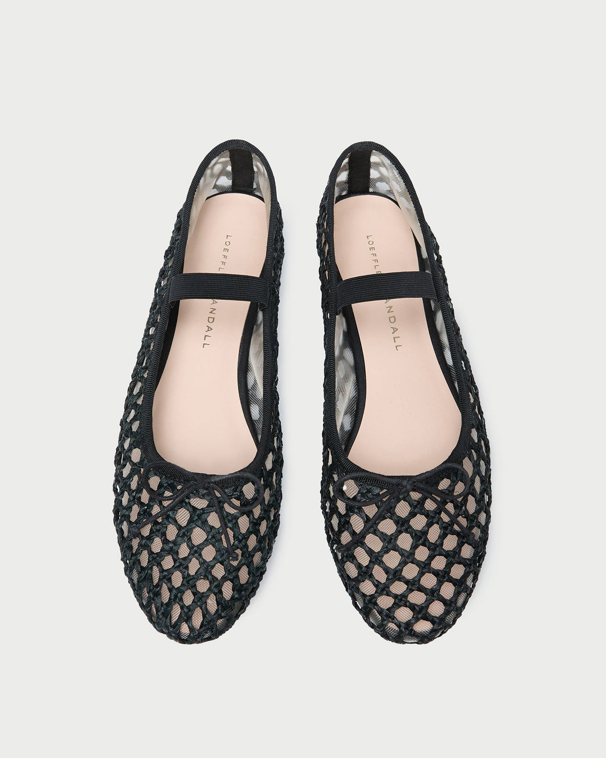 Women Loeffler Randall Leonie Black Crochet Ballet Flat