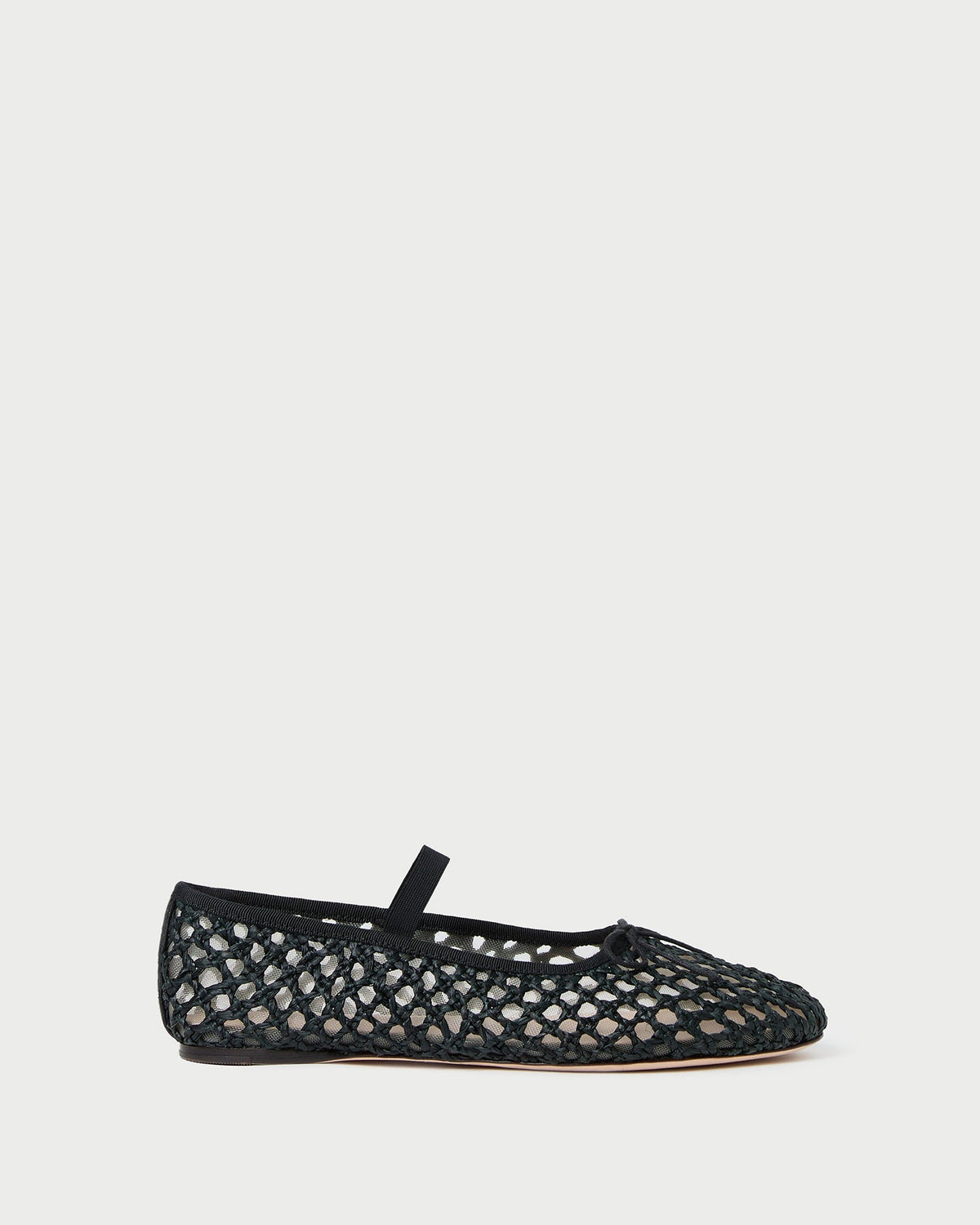 Women Loeffler Randall Leonie Black Crochet Ballet Flat