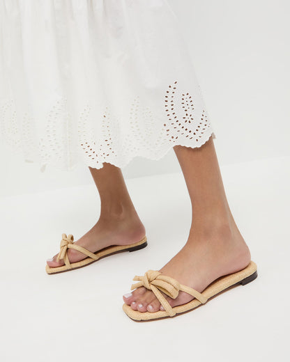Women Loeffler Randall Hadley Natural Bow Sandal