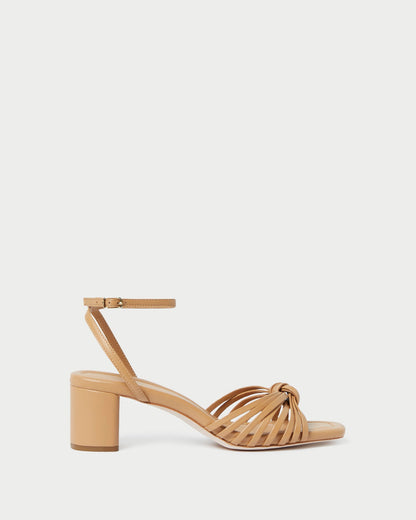 Women Loeffler Randall Olivia Dune Knot Mid-Heel Sandal
