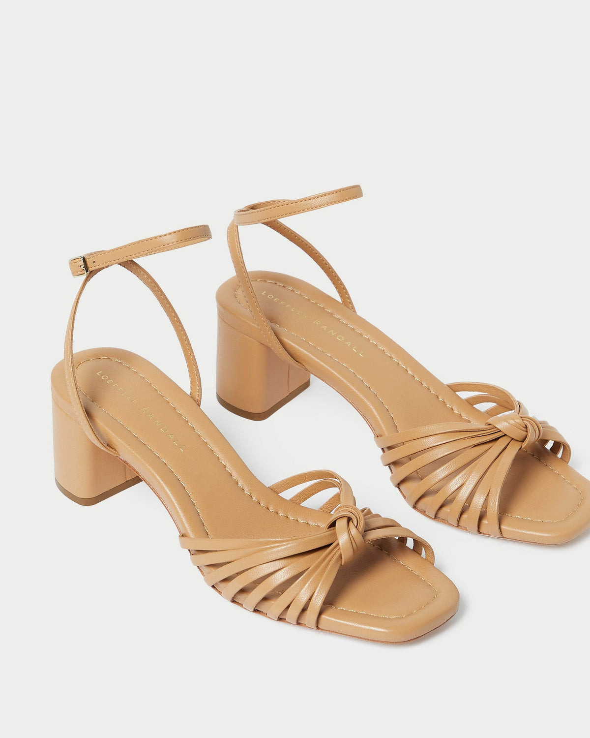 Women Loeffler Randall Olivia Dune Knot Mid-Heel Sandal