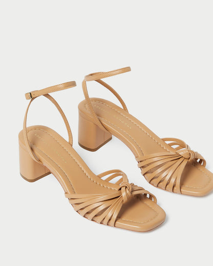 Women Loeffler Randall Olivia Dune Knot Mid-Heel Sandal