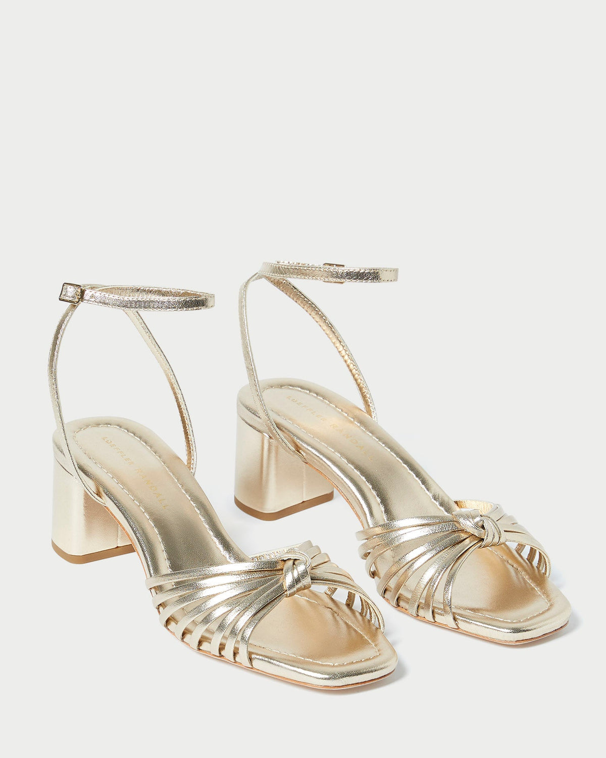 Women Loeffler Randall Olivia Champagne Knot Mid-Heel