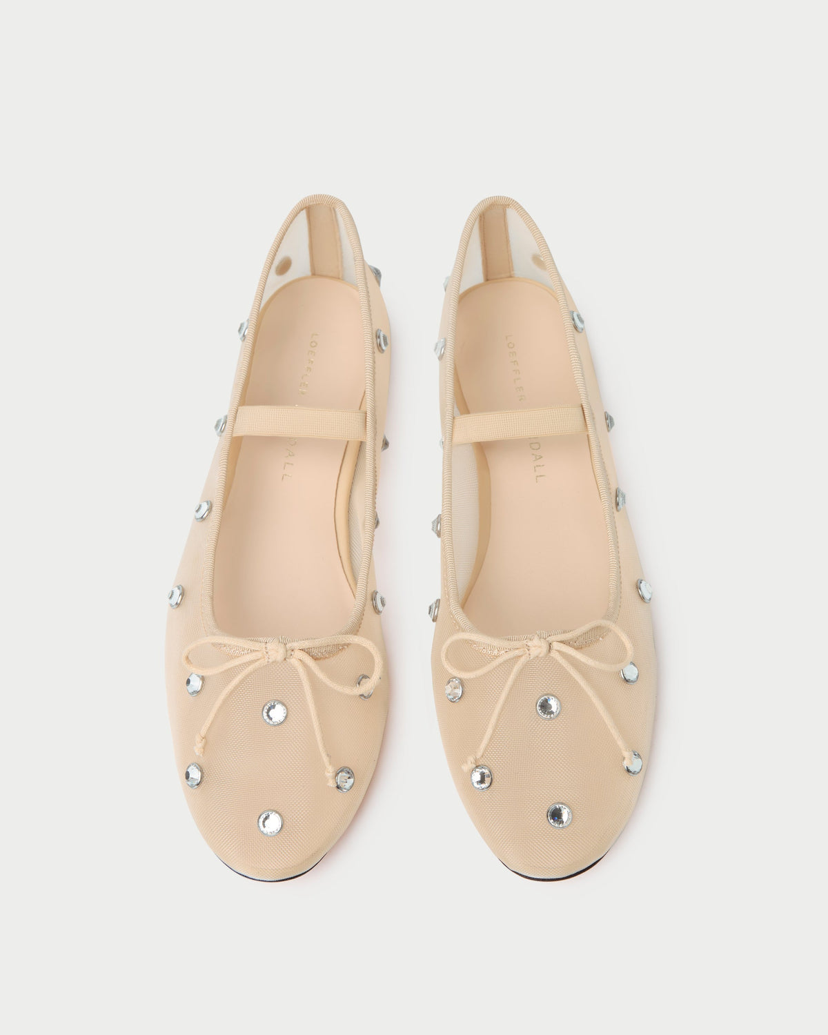 Women Loeffler Randall Leonie Caramel/Crystal Ballet Flat