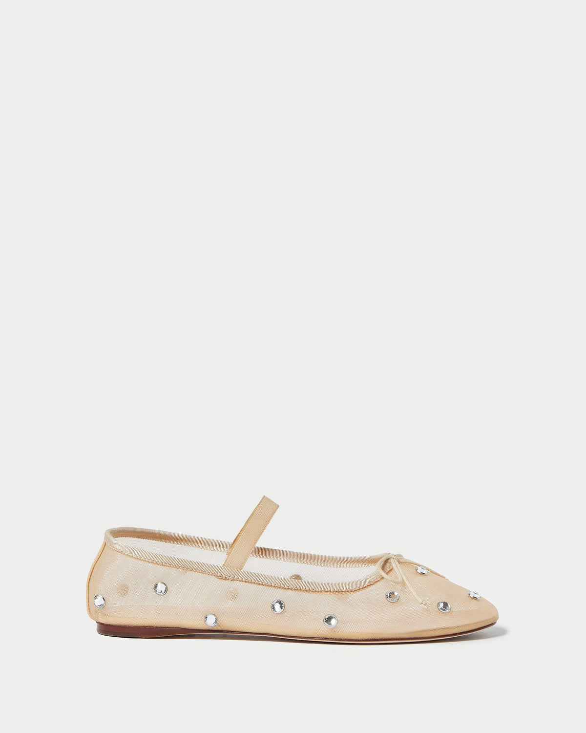Women Loeffler Randall Leonie Caramel/Crystal Ballet Flat