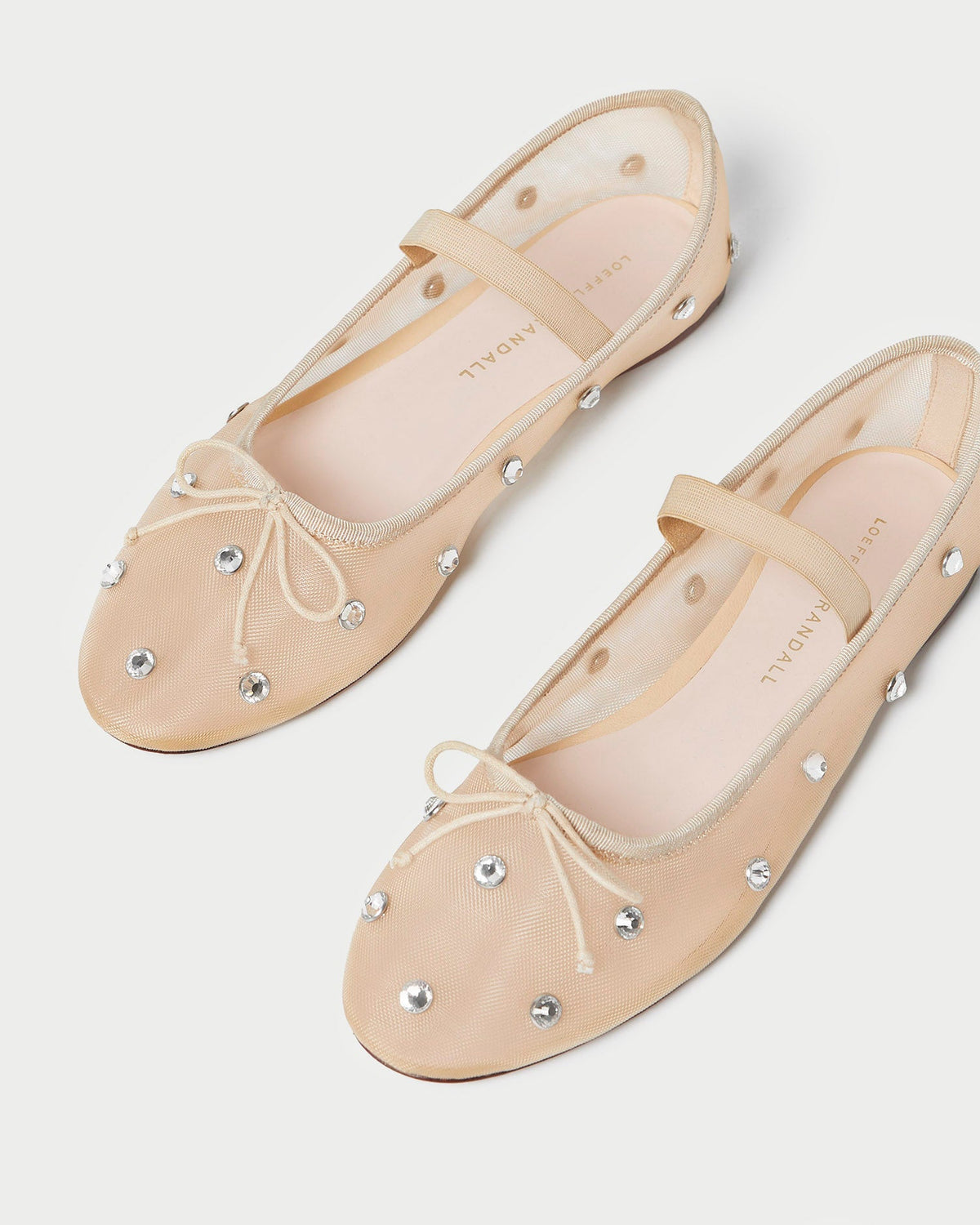 Women Loeffler Randall Leonie Caramel/Crystal Ballet Flat