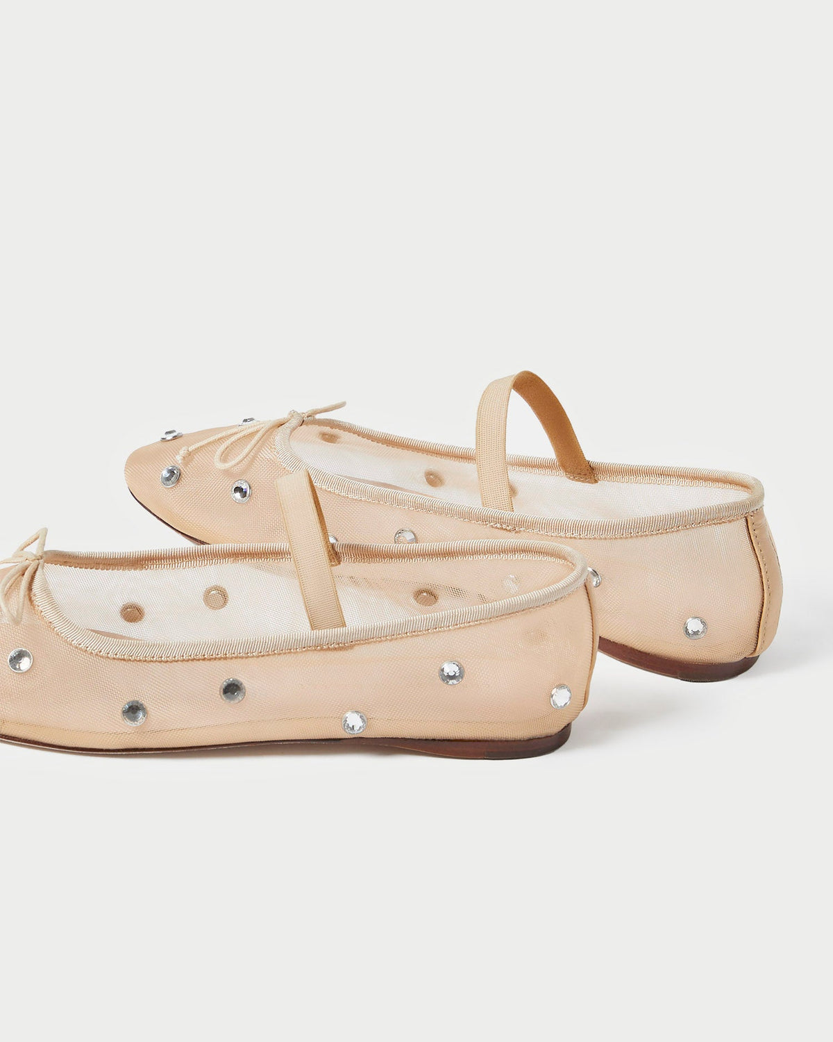 Women Loeffler Randall Leonie Caramel/Crystal Ballet Flat