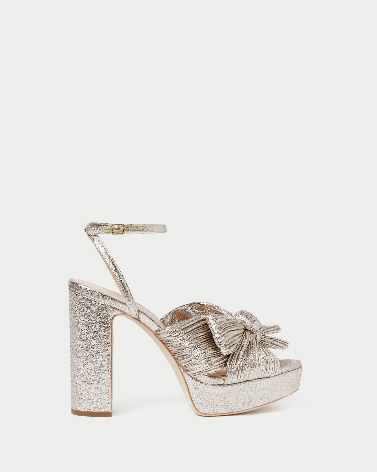 Women Loeffler Randall Natalia Champagne Platform Bow Heel