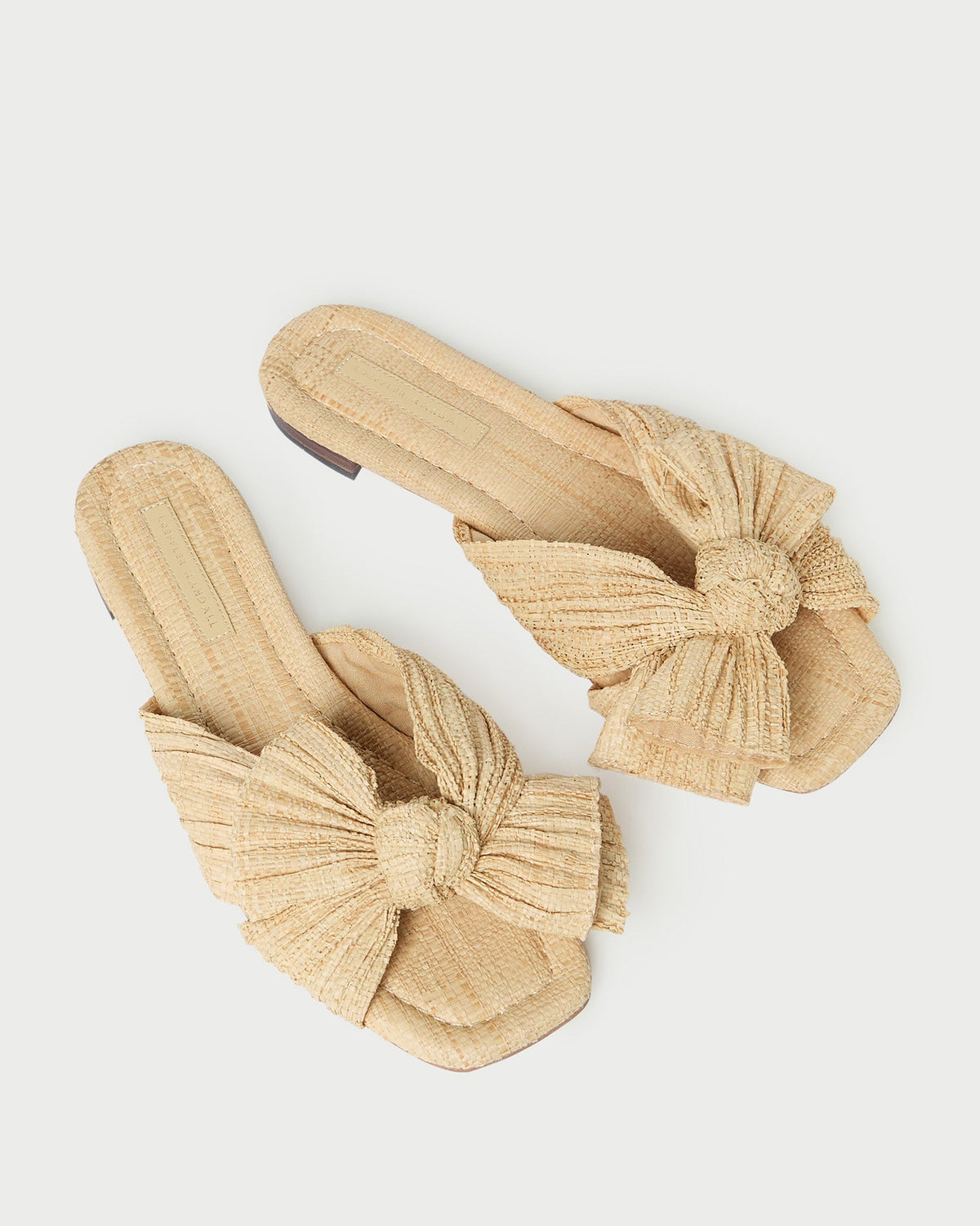 Women Loeffler Randall Daphne Natural Bow Slide Sandal