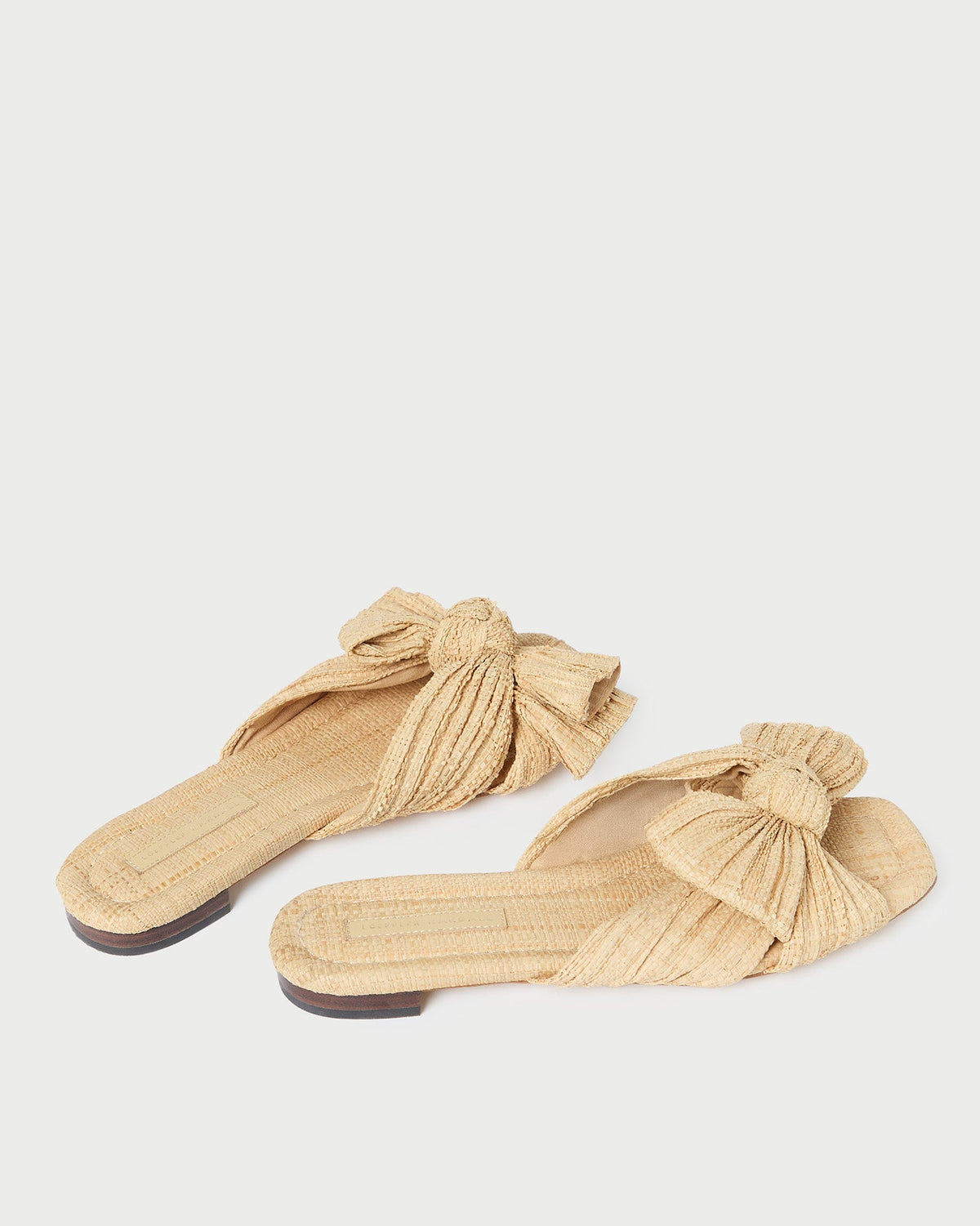 Women Loeffler Randall Daphne Natural Bow Slide Sandal