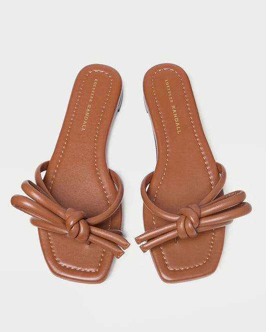 Women Loeffler Randall Hadley Timber Leather Bow Sandal